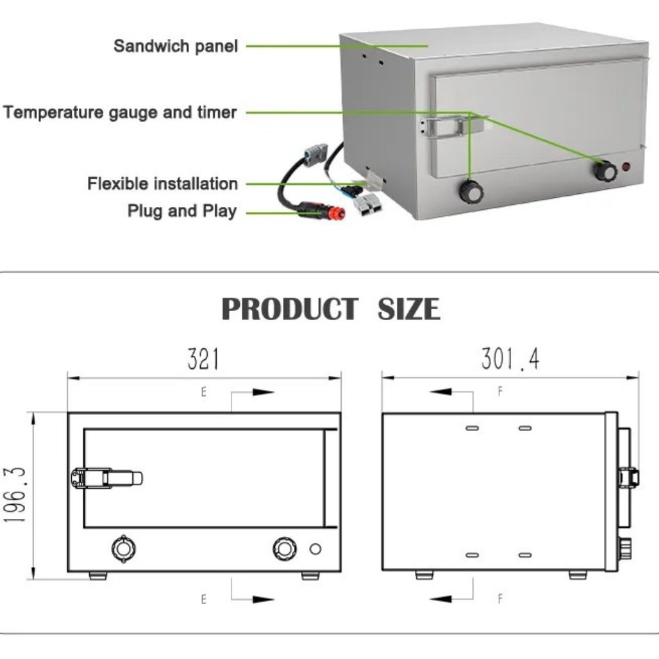 12V Portable Travel Oven