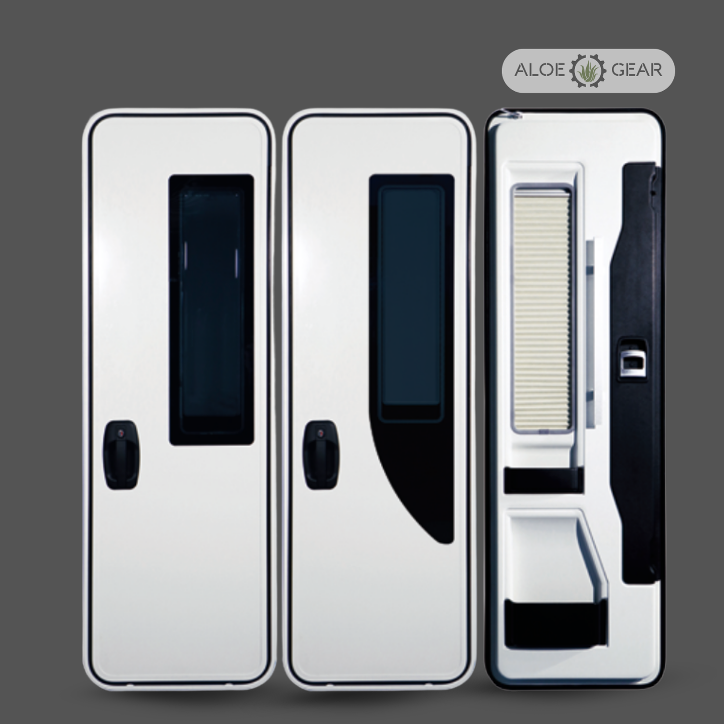 Premium Caravan Entrance Door with Flyscreen & Security Lock | 1922x622mm (Left Hinge)