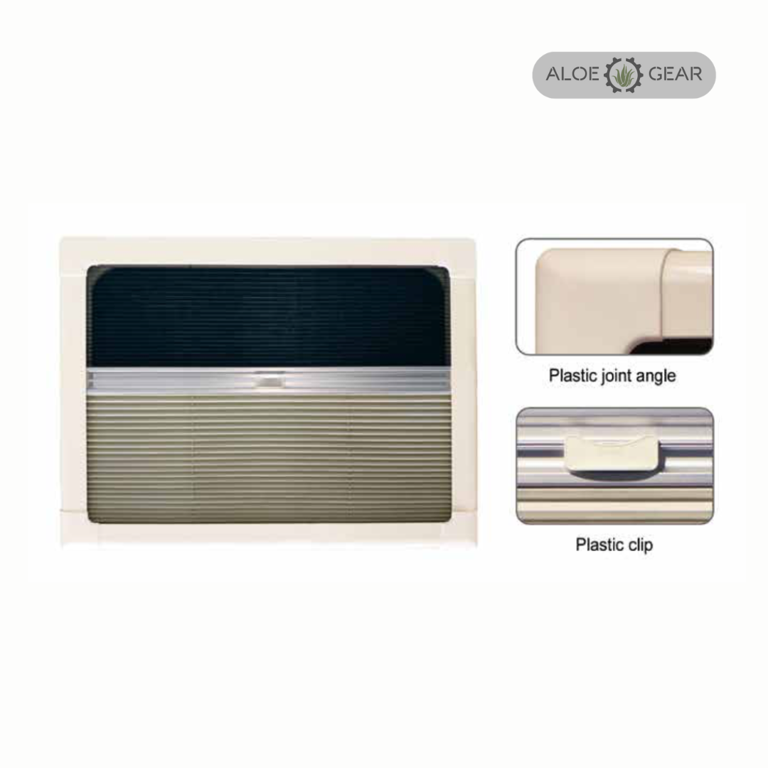 Motorhome & Caravan Pleated Window Blind - Aluminium