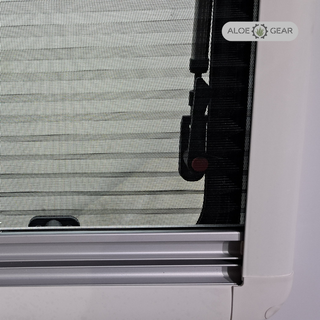 Motorhome & Caravan Pleated Window Blind - Aluminium