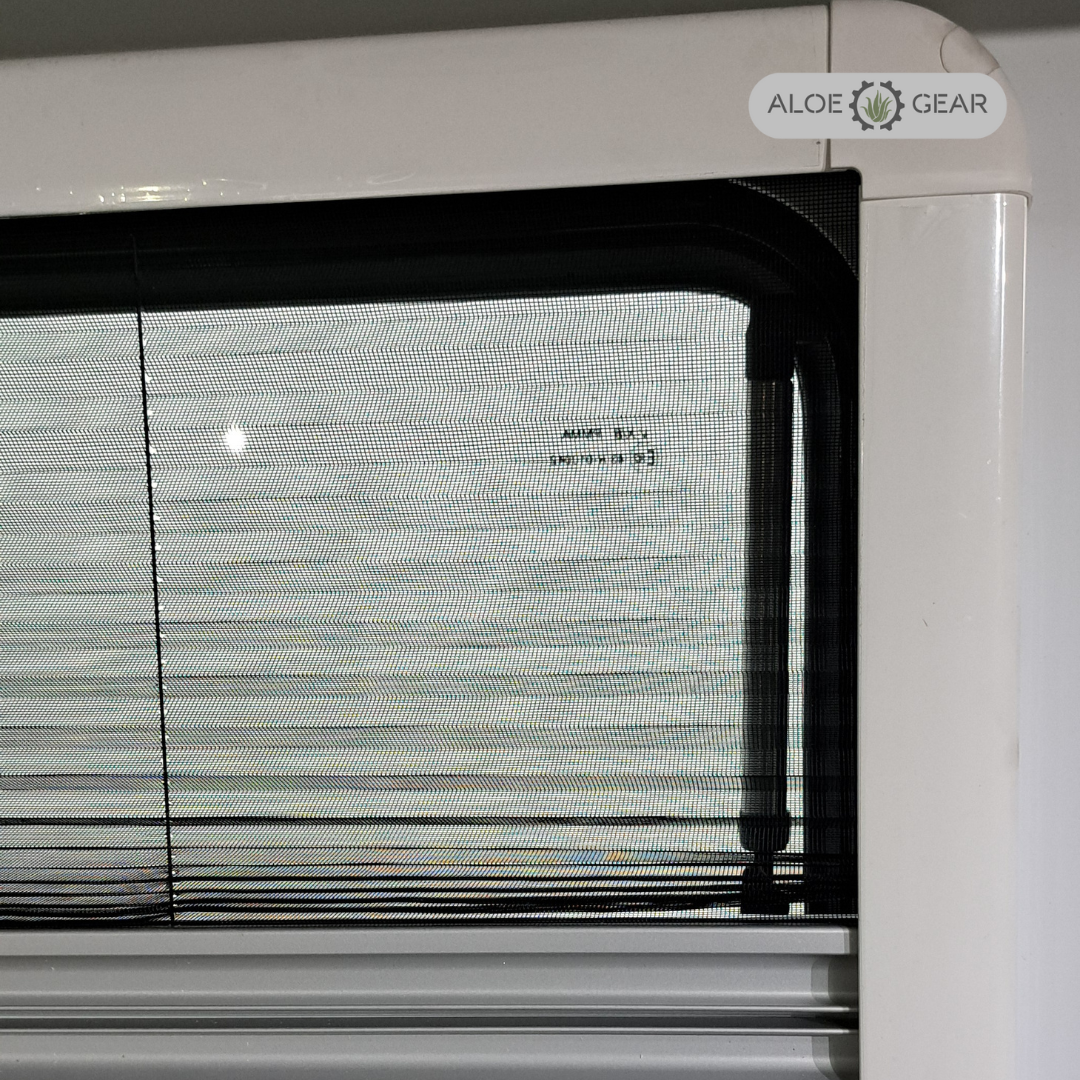 Motorhome & Caravan Pleated Window Blind - Aluminium