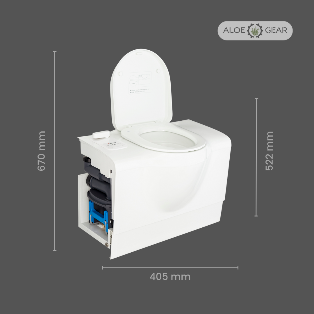 Toilet - Motorhome & Caravan Cassette - Right Service Door