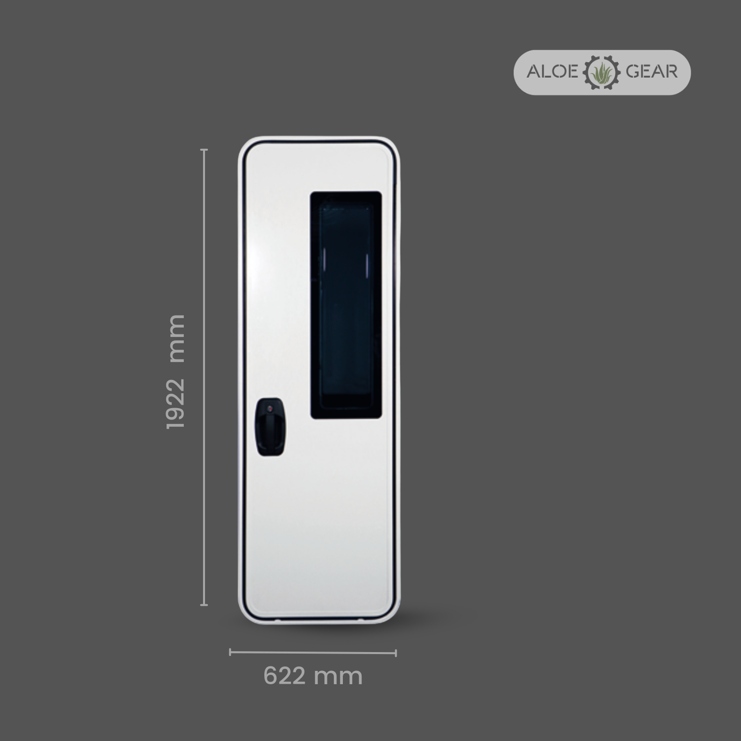 Premium Caravan Entrance Door with Flyscreen & Security Lock | 1922x622mm (Left Hinge)