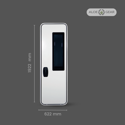 Premium Caravan Entrance Door with Flyscreen & Security Lock | 1922x622mm (Left Hinge)