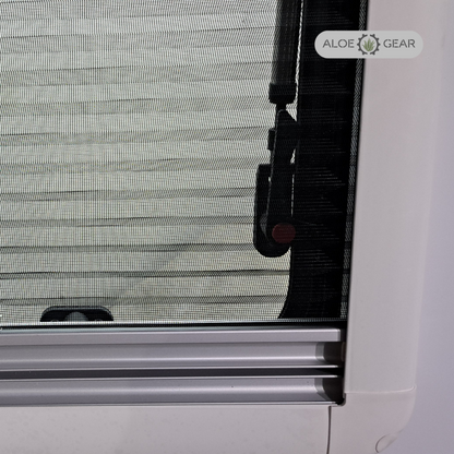 Motorhome & Caravan Pleated Window Blind - Aluminium