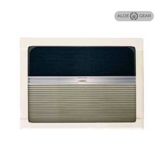 Motorhome & Caravan Pleated Window Blind - Aluminium