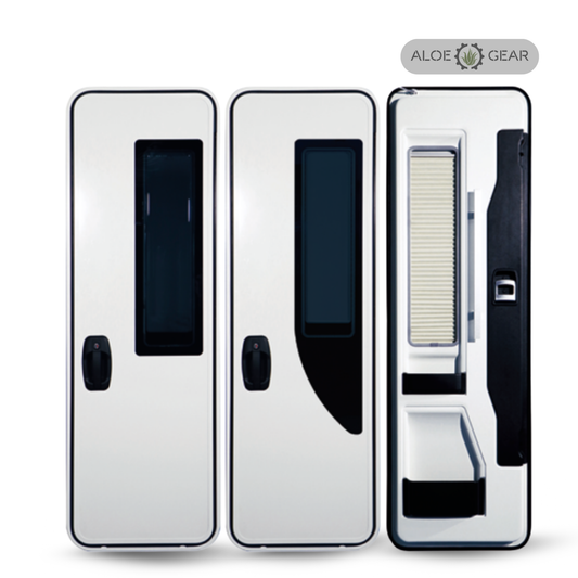 Premium Caravan Entrance Door with Flyscreen & Security Lock | 1922x622mm (Left Hinge)