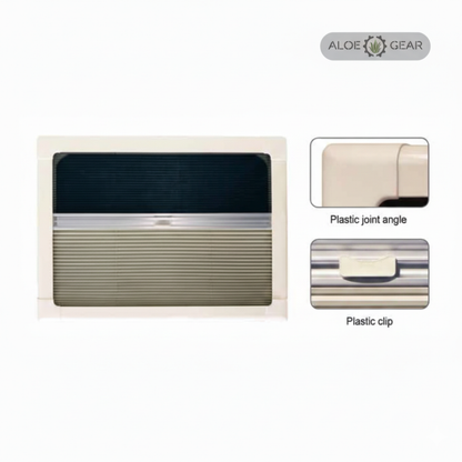 Aloe Gear Aluminium Pleated Caravan Blind - Blackout & Flyscreen